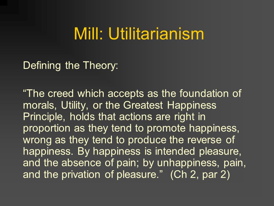 Utilitarianism and Happiness
